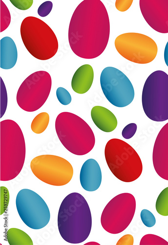Vector seamless simple pattern with ornamental eggs. Easter holiday for printing on fabric, paper for scrapbooking, gift wrap and wallpapers.