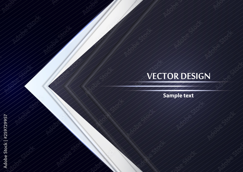 Abstract tech arrows on a blue background. Geometric overlap. Space for text. Business template, corporate design. Vector illustration. Abstract tech arrows on a blue background. Geometric overlap. Space for text. Business template, corporate design. Vector illustration.