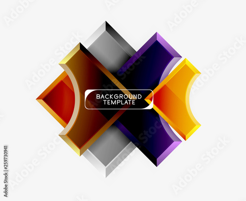 Geometrical 3d shapes background