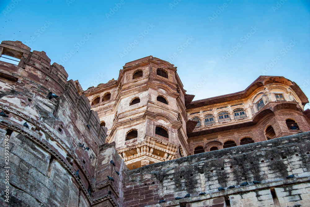 Mehrangarh fort in Jodhpur in India