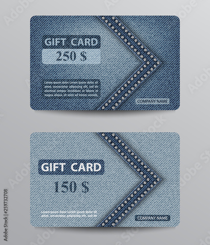 Denim gift card