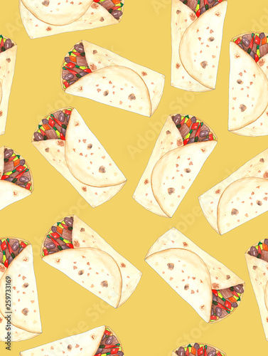 Mexican food pattern 10