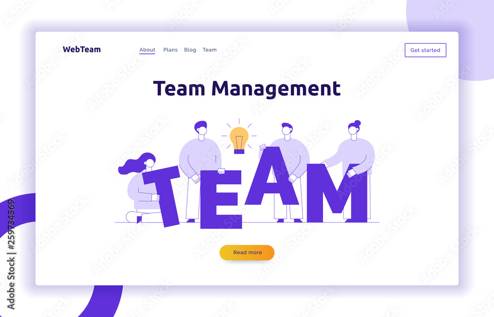 Vector teamwork and business strategy web page banner design template with big modern flat line people. Vector teamwork and business strategy web page banner design template with big modern flat line people.