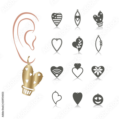 set of earrings