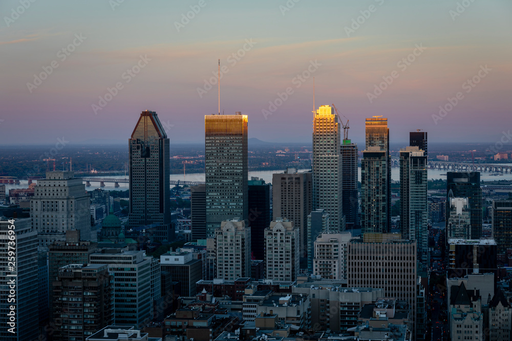 Montreal at sunset