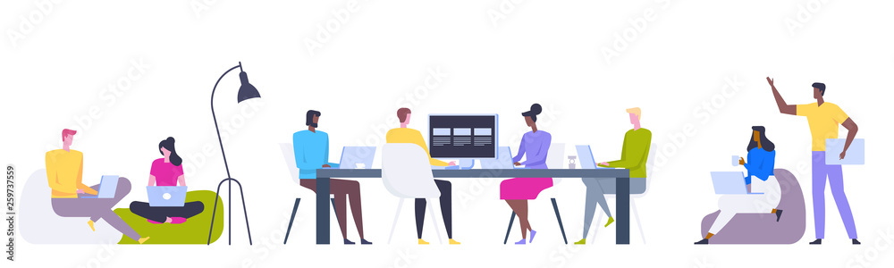 Social Network and Teamwork Concept. Communication systems and Digital Technologies.