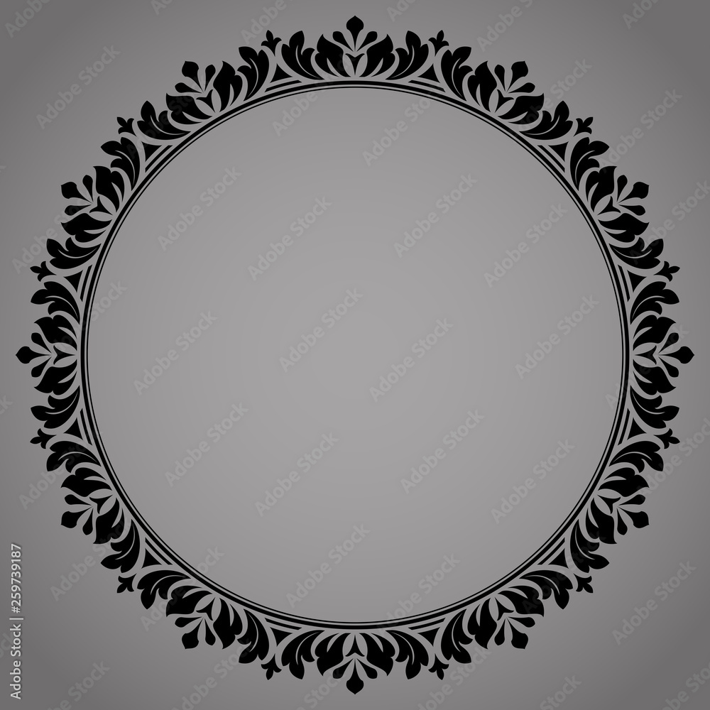 Decorative frame Elegant vector element for design in Eastern style, place for text. Floral black border. Lace illustration for invitations and greeting cards Decorative frame Elegant vector element for design in Eastern style, place for text. Floral black border. Lace illustration for invitations and greeting cards