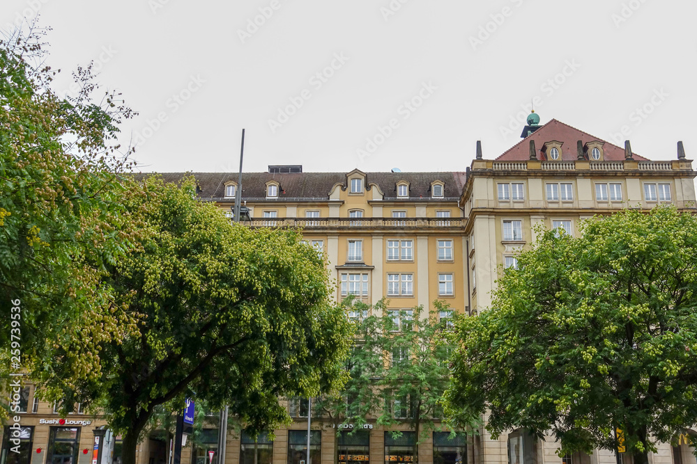 DRESDEN, GERMANY - July 23, 2017: antique building view in Dresden, Germany