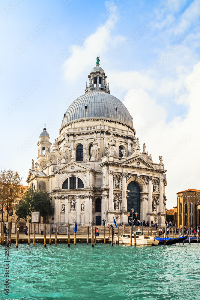 Venice, Italy. Grand Canal and Basilica Santa Maria della Salute.