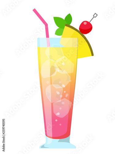 Tropical juice illustration