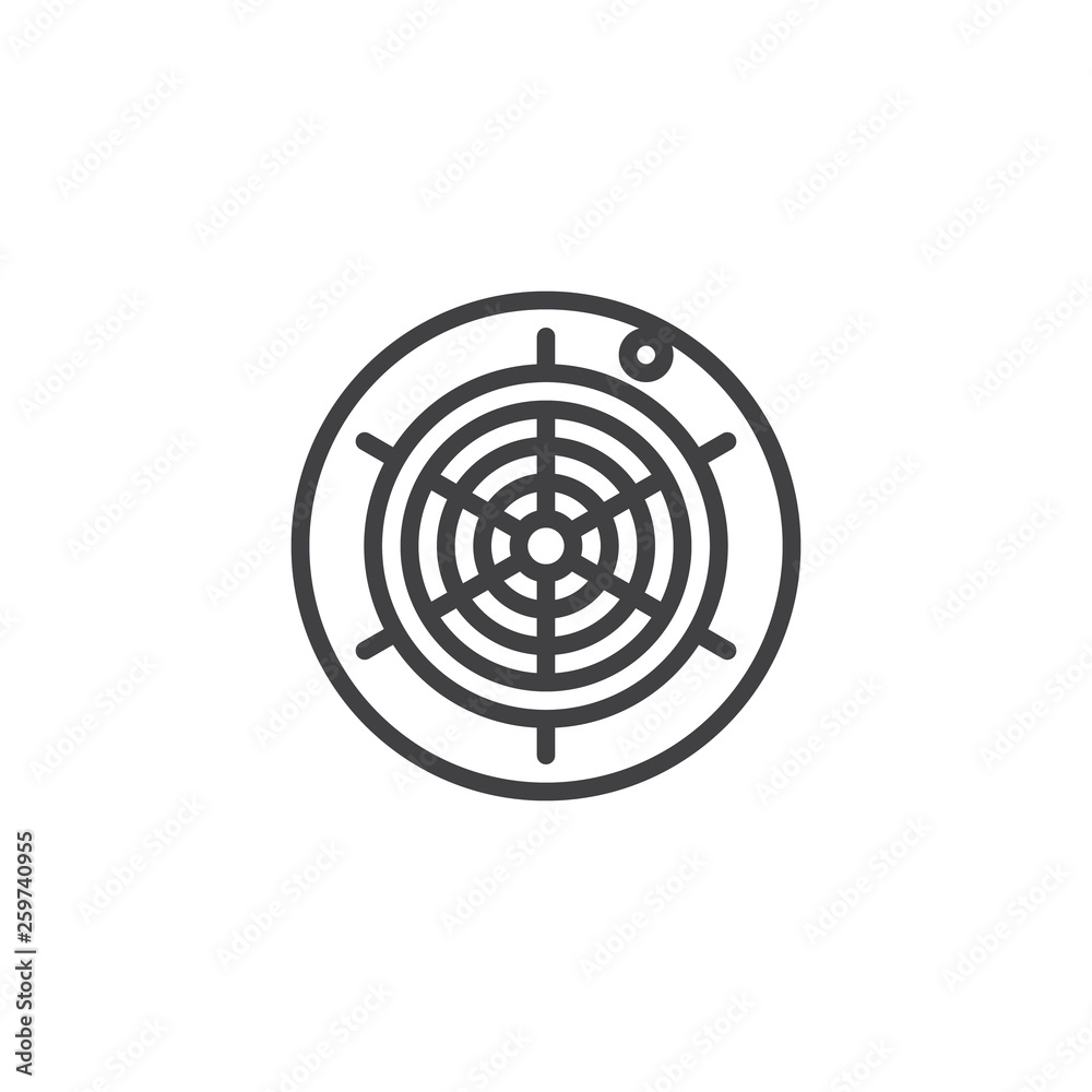 Radar scan line icon. linear style sign for mobile concept and web design. Radar screen search outline vector icon. Symbol, logo illustration. Pixel perfect vector graphics Radar scan line icon. linear style sign for mobile concept and web design. Radar screen search outline vector icon. Symbol, logo illustration. Pixel perfect vector graphics