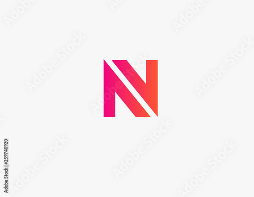 Free Download Creative logo icon gradient pink and orange letter N - GFXLoad