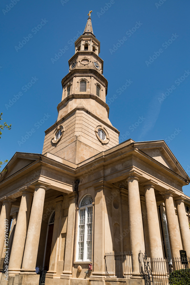 Detail of St. Phillips Church in Charleston, South Carolina