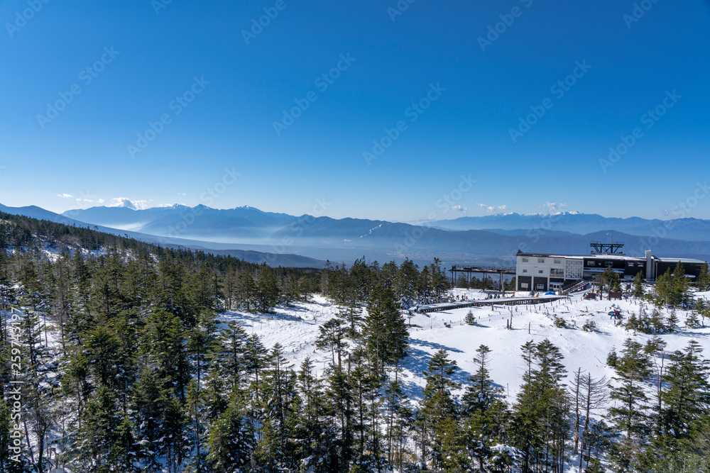 北八ヶ岳　坪庭の雪景色