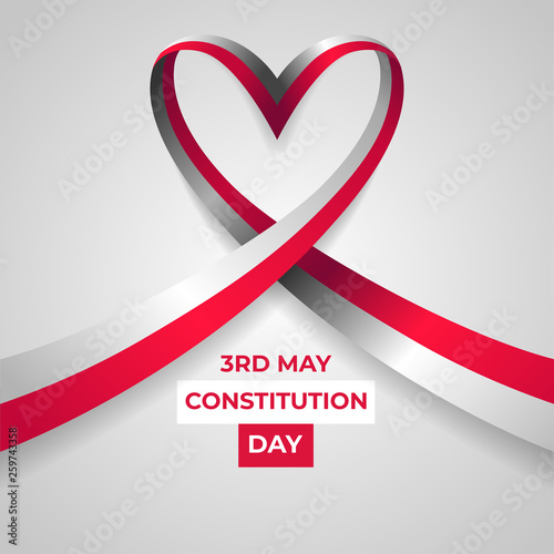 Happy May 3rd Constitution Day Vector template design Illustration
