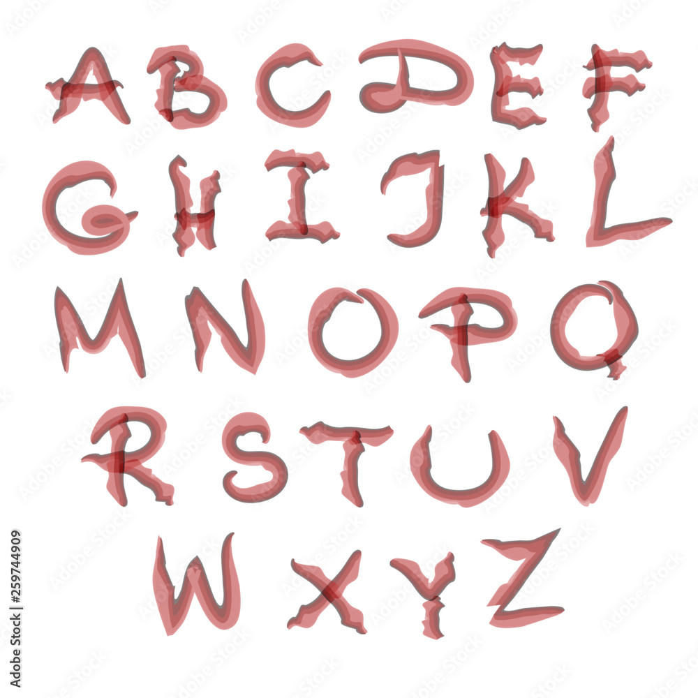 Obraz premium alphabet set isolated vector