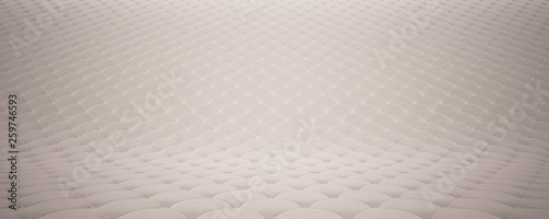 Quilted fabric surface. White velvet and white leather. Option 2