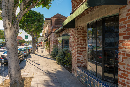 Sunny street vibe in Westwood, Los Angeles, California photo