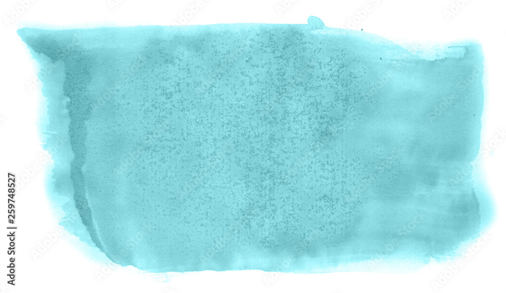 Abstract watercolor background hand-drawn on paper. Volumetric smoke elements. Blue-Green color. For design, web, card, text, decoration, surfaces. Abstract watercolor background hand-drawn on paper. Volumetric smoke elements. Blue-Green color. For design, web, card, text, decoration, surfaces.