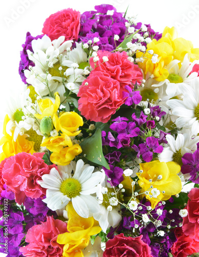 bouquet of flowers on white background © aykutkarahan