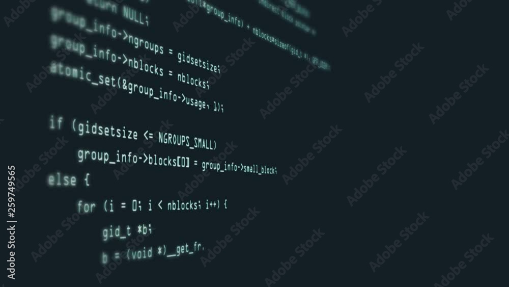 Footage of Programming code abstract technology background for software developer and Computer script concept