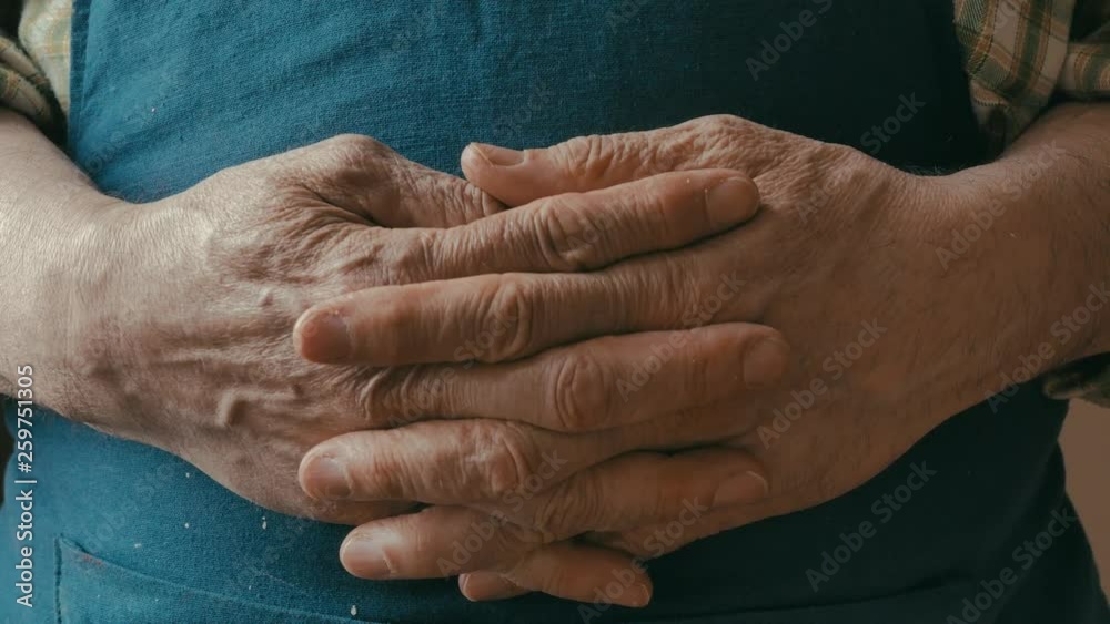 senior male hands