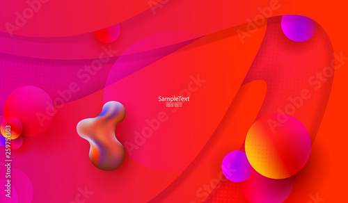 Red elegant design with abstract shapes and geometric shapes