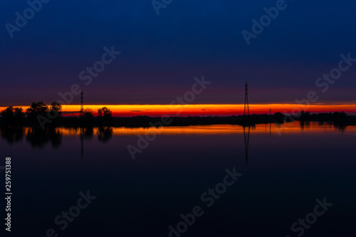 Amazing Sunset At The Danubian Delta