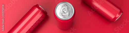 Aluminum Red Soda Can