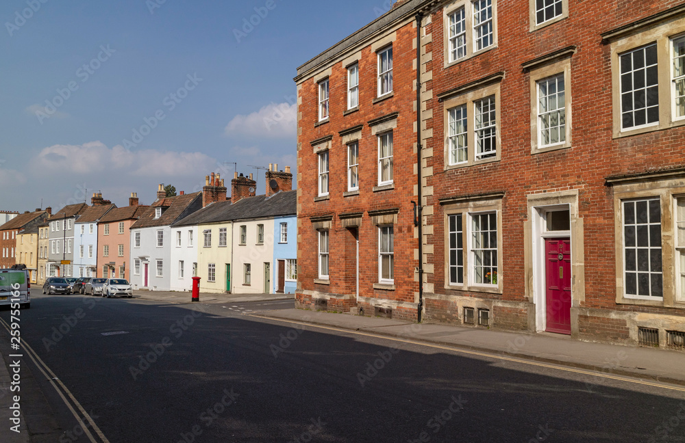 Devizes, Wiltshire, England, UK. March 2019. Historical building on Long Street in the town centre.
