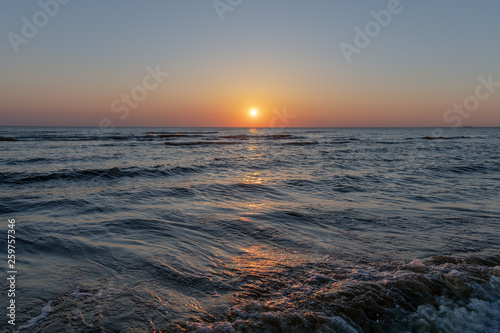 Sunset on Baltic sea.