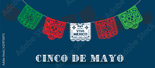 Cinco de Mayo vector. Viva Mexico background illustration.