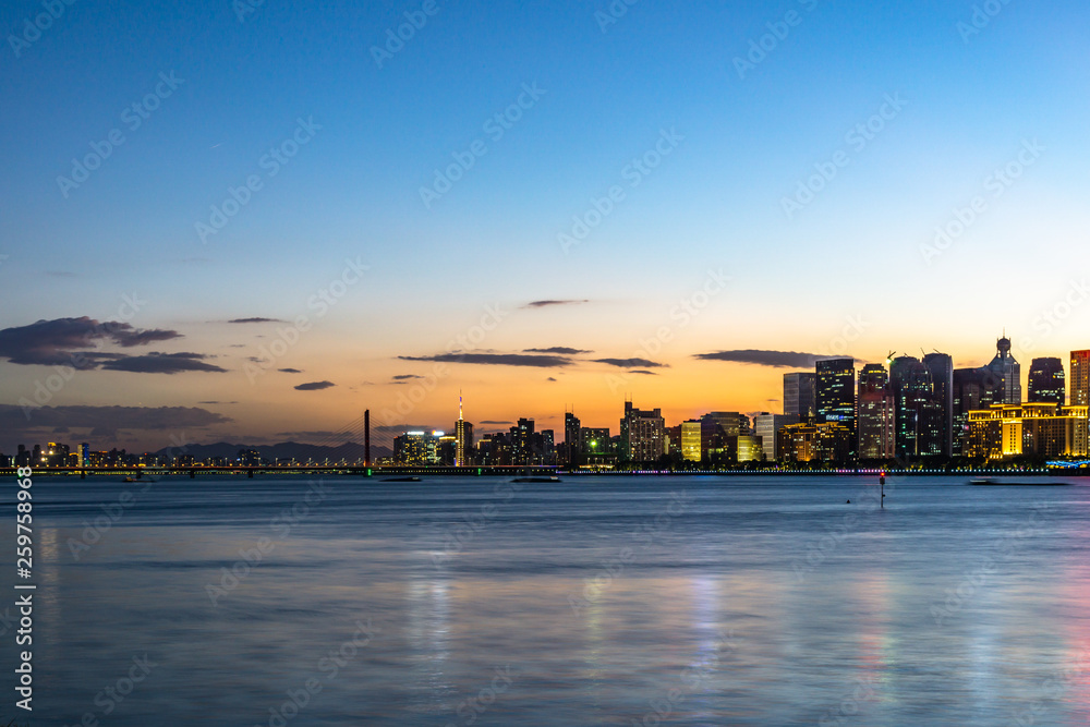 Fototapeta premium panoramic city skyline 