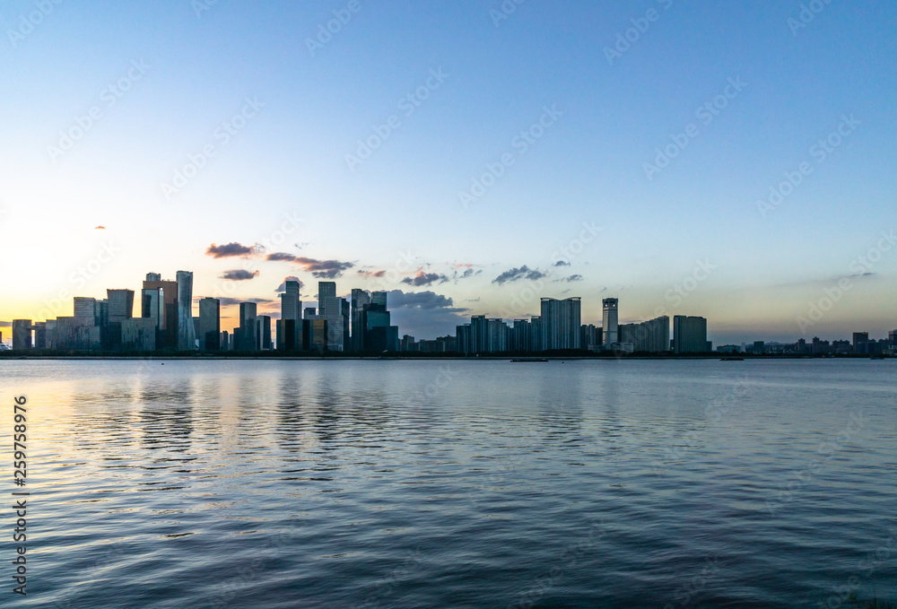 panoramic city skyline 