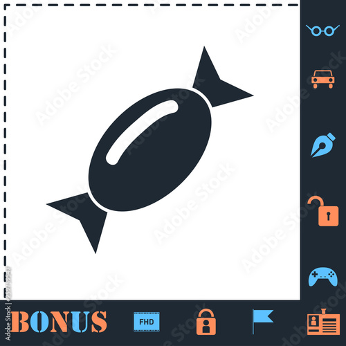 Candy icon flat