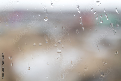 raindrops on the glass 
