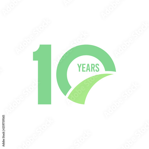 10 Year Anniversary Vector Template Design Illustration