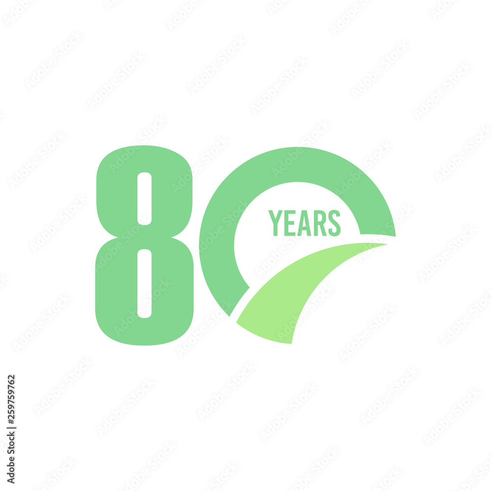 80 Year Anniversary Vector Template Design Illustration 80 Year Anniversary Vector Template Design Illustration