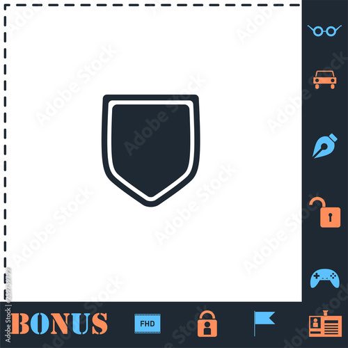 Shield icon flat Free Download Shield icon flat - GFXLoad