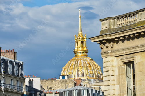 Paris Rooftop Chimneys Dome and Patio