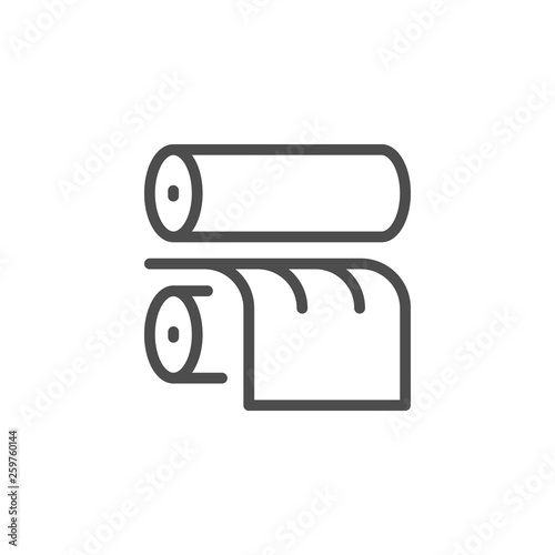 Printing rollers line icon