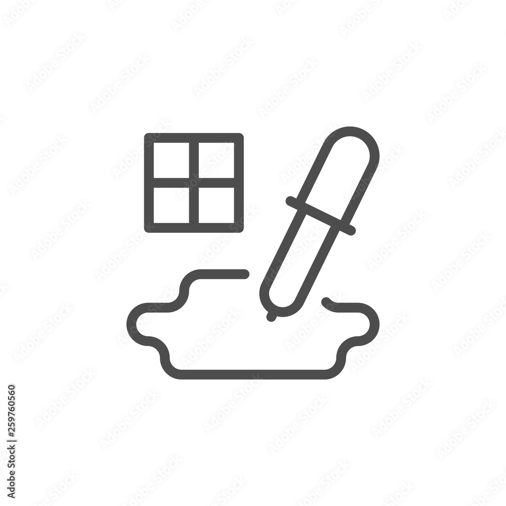 Fototapeta premium Color sampling line icon
