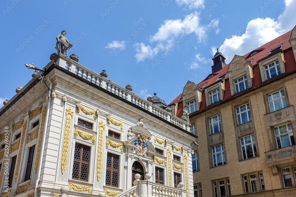 LEIPZIG, GERMANY - July 21, 2017: The Old Stock Exchange in Leipzig, Germany