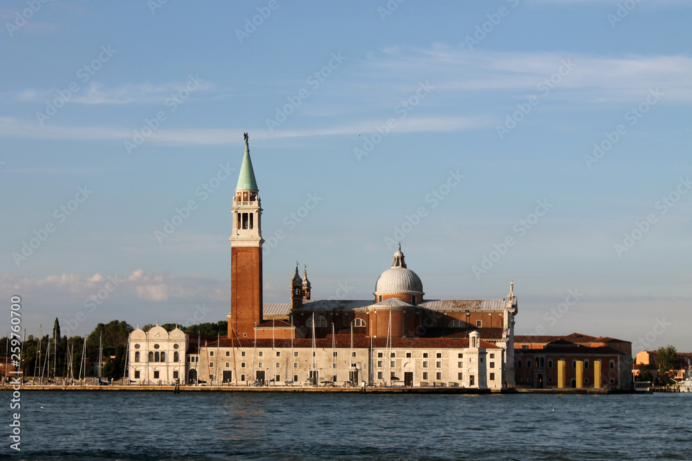 View of San Giorgio Maggiore island in Venice Italy