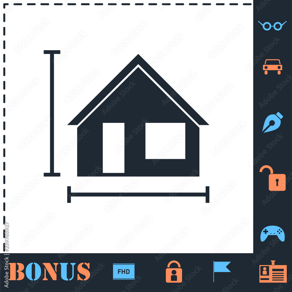 House Plan icon flat