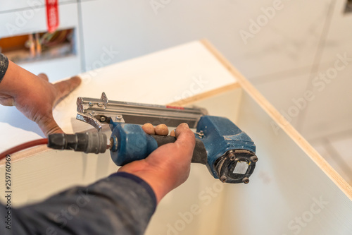 carpenter in workshop