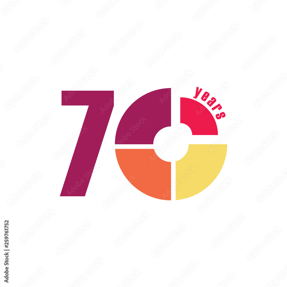 70 Year Anniversary Vector Template Design Illustration 70 Year Anniversary Vector Template Design Illustration