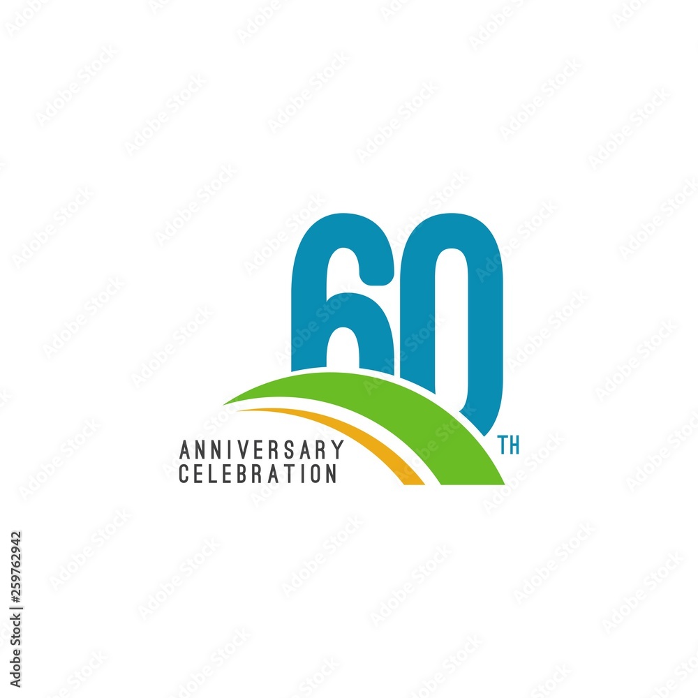 60 Year Anniversary Celebration Vector Template Design Illustration 60 Year Anniversary Celebration Vector Template Design Illustration