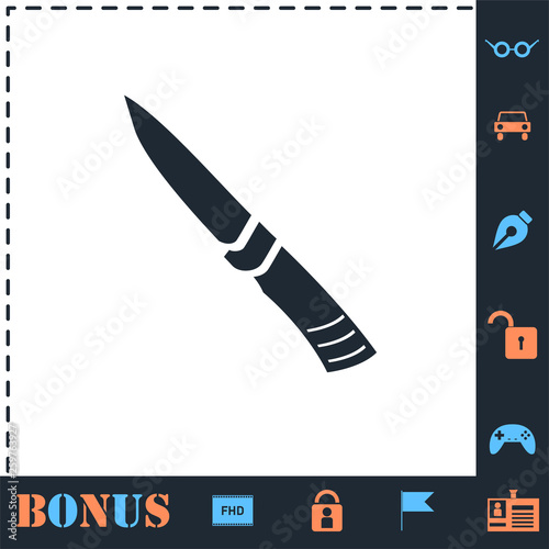 Knife icon flat