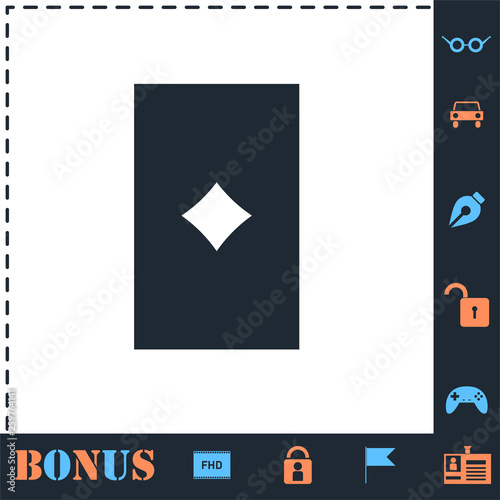 Playing card icon flat
